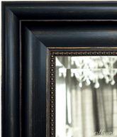 Montreal Distressed Antique Black & Gold Framed Wall Mirror - West Frames